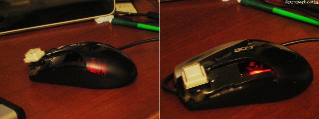Jon P's bodge-o-mouse used during TraptionBakery development.