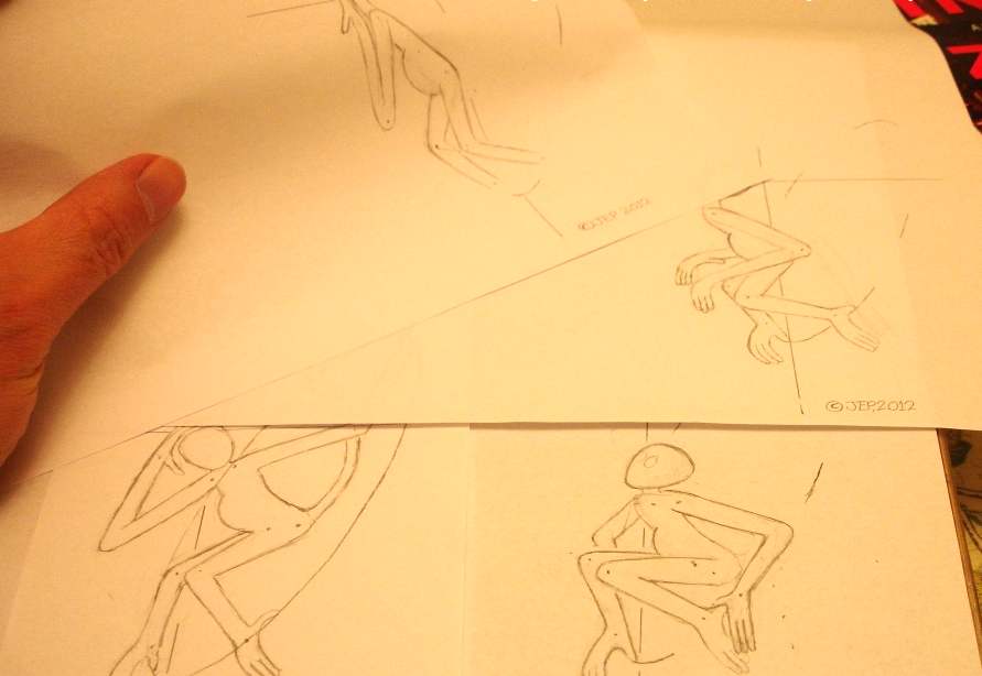 TraptionBakery -- some Alien Space Minkey anim sketches.